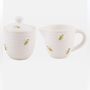 Home Essentials Bumble Bee Ceramic Sugar and Creamer Set